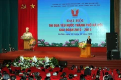 Quang cảnh Đại hội Thi đua yêu nước thành phố Hà Nội. (Ảnh: Nguyễn Dân/TTXVN)