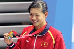 Kình ngư Nguyễn Thị Ánh Viên. (Ảnh: Quốc Khánh/TTXVN)