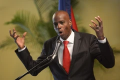 Ứng cử viên Jovenel Moise tại một cuộc họp báo ở Port-au-Prince, Haiti ngày 22/10. (Nguồn: THX/TTXVN) 