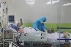 Bệnh nhân 91 (43 tuổi, phi công người Anh) đang được điều trị tích cực tại Bệnh viện Chợ Rẫy Thành phố Hồ Chí Minh. (Ảnh: TTXVN phát)
