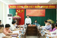 Đồng chí Phạm Minh Chính, Uỷ viên Bộ Chính trị, Bí thư Trung ương Đảng, Trưởng Ban Tổ chức Trung ương phát biểu chỉ đạo hội nghị. (Ảnh: Phương Hoa/TTXVN)