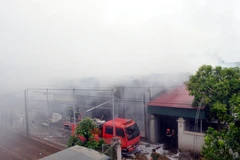 Hiện trường vụ cháy. (Ảnh: TTXVN phát)