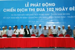 Trungnam Group phát động chiến dịch thi đua. (Ảnh: Công Thử/TTXVN)