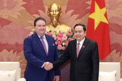 Chủ tịch Quốc hội Trần Thanh Mẫn tiếp Đại sứ Hoa Kỳ tại Việt Nam Marc Evans Knapper. (Ảnh: Thống Nhất/TTXVN)