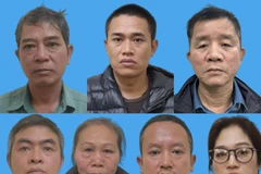 Nhóm các đối tượng bị bắt giữ. (Nguồn: Công an thành phố Hà Nội)