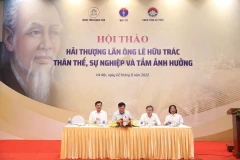 Hội thảo về 'Hải Thượng Lãn Ông Lê Hữu Trác - Thân thế, sự nghiệp và tầm ảnh hưởng' tổ chức tháng 8/2022 tại Hà Nội. (Ảnh: Minh Quyết/TTXVN)