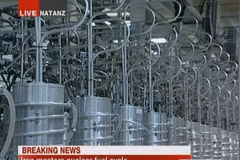 Các máy ly tâm tại cơ sở hạt nhân Nantanz, Iran. (Ảnh: AFP/TTXVN)