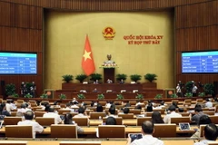 Quốc hội biểu quyết thông qua Luật sửa đổi, bổ sung một số điều của Luật Cảnh vệ. (Ảnh: An Đăng/TTXVN)