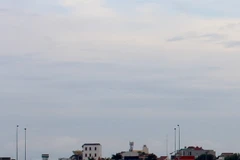 Ban Trị sự Giáo hội Phật giáo Việt Nam tỉnh Bình Thuận tổ chức Lễ thắp sáng 7 đoá hoa sen trên sông Cà Ty ở thành phố Phan Thiết. (Ảnh: Hồng Hiếu/TTXVN)