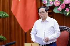 Thủ tướng Phạm Minh Chính kết luận cuộc họp. (Ảnh: Dương Giang/TTXVN)