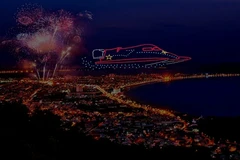 Mô phỏng Drone trên bầu trời Quy Nhơn (Ảnh do Loon Eyes Studio cung cấp).