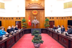 Quang cảnh buổi tiếp. (Ảnh: Doãn Tấn/TTXVN)