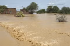 Vỡ đập do mưa lớn gây ra lũ lụt ở Sudan. (Nguồn: File)