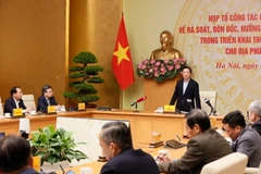 Phó Thủ tướng Trần Hồng Hà phát biểu chỉ đạo cuộc họp. (Ảnh: Văn Điệp/TTXVN)