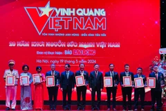 Các cá nhân được vinh danh trong chương trình. (Nguồn: Vietnam+)
