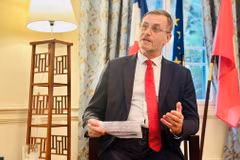 Đại sứ Đặc mệnh toàn quyền Cộng hòa Pháp tại Việt Nam Olivier Brochet. (Ảnh: Việt Đức/TTXVN)