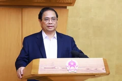 Thủ tướng Phạm Minh Chính chủ trì Phiên họp Chính phủ chuyên đề xây dựng pháp luật tháng 7 năm 2024. (Ảnh: Dương Giang/TTXVN)
