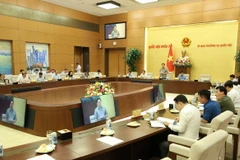 Chủ tịch Quốc hội Vương Đình Huệ phát biểu chỉ đạo. (Ảnh: Nhan Sáng/TTXVN)