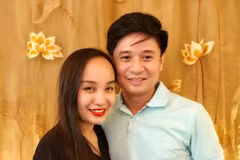 Vợ chồng nghệ sỹ Thu Huyền-Tấn Minh. 