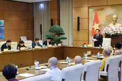 Chủ tịch Quốc hội Vương Đình Huệ phát biểu. (Ảnh: Nhan Sáng/TTXVN)