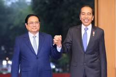 Thủ tướng Phạm Minh Chính hội kiến Tổng thống Cộng hòa Indonesia Joko Widodo. (Ảnh: Dương Giang/TTXVN)
