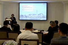Quang cảnh buổi giao lưu 'Hong Kong (Trung Quốc) cùng Việt Nam-Khám phá các cơ hội đầu tư và kinh doanh.' (Ảnh: Xuân Anh/TTXVN)