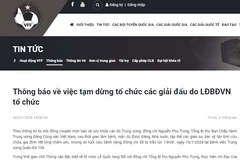 Thông báo của VFF.
