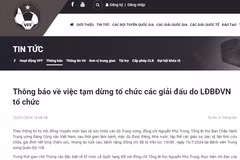 Thông báo của VFF.