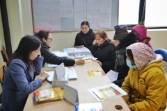 Tư vấn cho người lao động tìm việc theo đúng nhu cầu. (Ảnh: Danh Lam/TTXVN)
