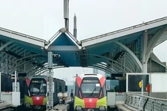 Dự án tuyến đường sắt đô thị đoạn Nhổn-ga Hà Nội bắt đầu bước vào giai đoạn vận hành thử từ ngày 11/3 đến cuối tháng 4/2024. (Ảnh: Tuấn Anh/TTXVN)