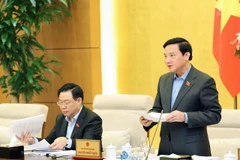 Phó Chủ tịch Quốc hội Nguyễn Khắc Định phát biểu. (Ảnh: Nhan Sáng/TTXVN)