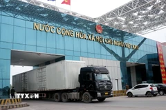 Cửa khẩu quốc tế Móng Cái-Đông Hưng. (Nguồn: TTXVN)