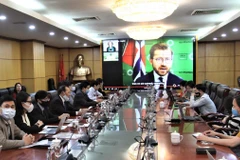 Đoàn Việt Nam tham dự phiên họp lần thứ 5 của Hội đồng Môi trường Liên hợp quốc theo hình thức trực tuyến. (Nguồn: Tổng cục Môi trường)