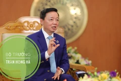 Bộ trưởng Bộ Tài nguyên và Môi trường Trần Hồng Hà. (Ảnh: Hùng Võ/Vietnam+)