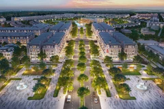 Phối cảnh tổng quan khu vực Shophouse tại dự án Hinode Royal Park.