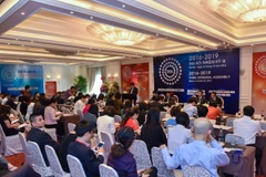 Đại hội Hiệp hội Thị trường Trái phiếu Việt Nam nhiệm kỳ III. (Ảnh: Vietnam+)