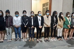 Các đối tượng bị bắt giữ. (Ảnh: TTXVN phát)