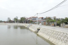 Một điểm đã được cưỡng chế giải tỏa vi phạm trật tự xây dựng trên đất nông nghiệp để xây dựng ao hồ cải tạo cảnh quan khu vực nông thông ở huyện Đông Anh. (Ảnh: Mạnh Khánh/TTXVN)