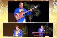 Tiết mục "Vó ngựa trời Nam" do Đoàn nhạc dân tộc Nhà hát Ca múa nhạc dân tộc Bông Sen thể hiện (ảnh chụp màn hình). (Ảnh: Thu Hương/TTXVN)
