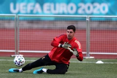 Thibaut Courtois đang ở phong độ đỉnh cao trong nhiều tháng qua. (Nguồn: twitter)