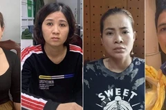 Các đối tượng trong đường dây vận chuyển, buôn bán vảy tê tê bị bắt. (Nguồn: cand.com.vn)