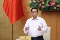Thủ tướng Phạm Minh Chính chủ trì Phiên họp Chính phủ thường kỳ tháng 9. (Ảnh: Dương Giang/TTXVN)