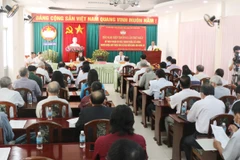 Hội nghị hiệp thương lần thứ nhất để thỏa thuận người ứng cử đại biểu Quốc hội và HĐND tỉnh Khánh Hòa. (Ảnh: Tiên Minh/TTXVN)