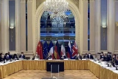 Các đại biểu tham dự vòng đàm phán thứ 6 về việc khôi phục thỏa thuận hạt nhân Iran tại thủ đô Vienna, Áo ngày 12/6/2021. (Ảnh: IRNA/TTXVN)