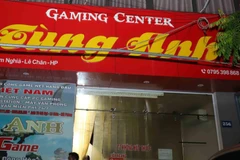 Cơ sở game online Tùng Anh tại số 256 Nguyễn Công Hòa, phường Niệm Nghĩa, quận Lê Chân, thành phó Hải Phòng. (Ảnh: TTXVN phát)