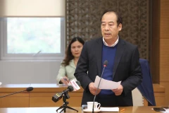 PGS.TS Trần Đắc Phu, nguyên Cục trưởng Cục Y tế dự phòng (Bộ Y tế) phát biểu. (Ảnh: Minh Quyết/TTXVN)