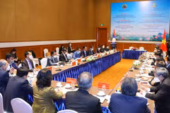 Quang cảnh hội đàm. (Ảnh: Văn Điệp/TTXVN)