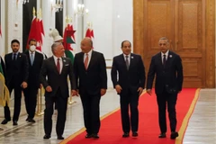 Tổng thống Iraq Barham Salih, Thủ tướng Mustafa al-Kadhimi gặp Quốc vương Jordan Abdullah II và Tổng thống Ai Cập Abdel Fattah el-Sisi. (Nguồn: Reuters)