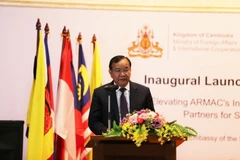 Phó Thủ tướng, Bộ trưởng Ngoại giao và Hợp tác Quốc tế Campuchia Prak Sokhonn. (Ảnh: Nguyễn Vũ Hùng/TTXVN)
