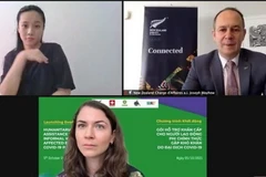 Đại diện Đại sứ quán New Zealand và đại diện Đại sứ quán Thụy Sĩ tại buổi công bố trực tuyến. (Nguồn: vietbao.vn)